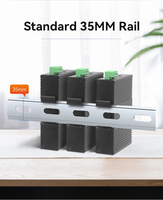 Convertisseur de média industriel GIANTECH 5 ports RJ45 semi/full duplex sur rail DIN non géré, capacité de commutation 10G, pour vidéosurveillance, garantie 5 ans
