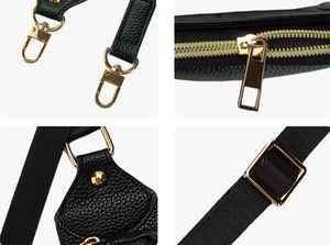 Mini bolso de moda para teléfono móvil, de cuero PU, impermeable, con cremallera, correa ajustable para el hombro, bolso deportivo multifuncional para exteriores, duradero - Product Image 2