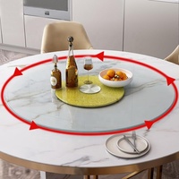 XUSHAN Gehärtetes Glas Lazy Susan Plattenspieler 8mm dicker umwelt freundlicher Esstisch Drehs chale & Serviert eller Dia. 80cm golden