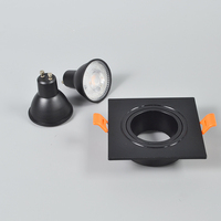 Harga Pabrik PC Plastik Bulat MR16 Lampu Cincin Tersembunyi Led Langit-langit Spot Lampu Fitting Gu10 Downlight Bingkai