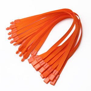 Etiqueta de Prenda de Alta Calidad, Etiqueta Colgante de Cuerda de Seda Plástica Naranja, Etiqueta de Sellado para <span class=keywords><strong>Ropa</strong></span> - Product Image 1