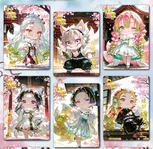 Caja de Cartas Coleccionables QIANQIU Demonslayered, Anime Japonés, Tanjirou, Nezuko, Kanroji Mitsuri, Juego de Cartas para Niños - Product Image 2