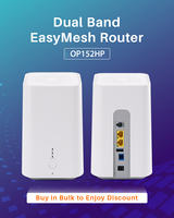 Nueva llegada FTTH 2,4G y 5G Wifi 2GE + 1POTS + 1USB Red de fibra óptica de doble banda AC Wifi XPON ONU Xpon Con Enrutador de doble banda ONT