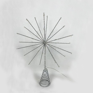 LED Star Lights for Christmas <strong>Tree</strong> Decoration 3AA Battery Powered 8Fountain LED Light Iron Wire Star Christmas <strong>Tree</strong> <strong>Topper</strong> - Product Image 3
