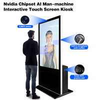 Borne Interactive Écran Tactile 55" 4K avec Puce Nvidia RTX4070, IA Avatar, Caméra et Microphone Intégrés pour Centre d'Exposition