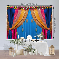 Décorations de mariage hindou indien, bannières de mariage, accessoires de photomaton, accessoires de studio, fournitures pour table de gâteau d'anniversaire, décoration de pièce