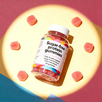 Gummies de protéines de lactosérum sans sucre 17g, marque privée OEM, végétariennes, supplément nutritionnel sportif quotidien pour l'entraînement, vente en gros