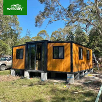 Casa Contenedor Modular Plegable con Certificación CE de 20 pies, Prefabricada, Opciones de 1-3 Dormitorios con Baños para Proyecto de Viviendas en Europa