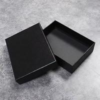 Kotak Kemasan Hadiah Mewah, Kotak Dompet Pria Persegi Panjang Hitam, Kotak Dasi, Kotak Sabuk, Kotak Hadiah Bisnis Pria Kustom Pabrik