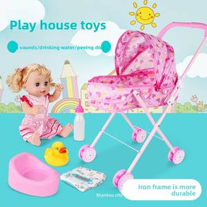 Faire semblant de jouer <span class=keywords><strong>jouet</strong></span> Offre Spéciale enfants bébé doux poupée poussette jeu de rôle ensemble bébé poupée poussette pour filles garçons cadeaux - Product Image 2