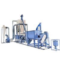 Ligne de production d'aliments en granulés pour volailles / Petite usine de fabrication d'aliments pour animaux / Machine de traitement des aliments pour vaches, porcs, poulets