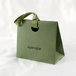 PUPPYSEW Custom logo Jewelry Paper Bag Handmade Shopping Bag Handmade Jewelry Gift Packaging Paper Bag - Product Image 2