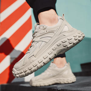 Chaussures décontractées pour hommes 2025, chaussures épaisses, printemps, maille respirante, résistantes à l'usure, antidérapantes, sport, course à pied, marche, fermeture en chaussette, toujours vertes - Product Image 2