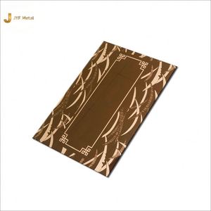 EX132 Decorative Stainless Steel <b>Sheet</b> <b>Mirror</b> Etched Rose Gold Gold Color for Elevator Cabin Interior Decoration - Product Image 2
