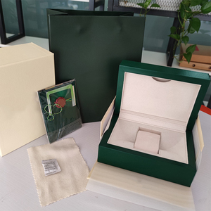 Boîte à montre verte de luxe, ensemble complet avec sac, <span class=keywords><strong>livret</strong></span>, cartes, emballage de rangement de montre haut de gamme - Product Image 6