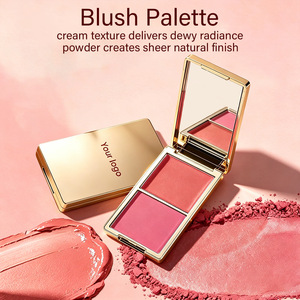 Paleta de Contorno y Rubor en Crema de Doble Tono |   Maquillaje facial de larga duración y fácil de difuminar con espejo incorporado - Product Image 4