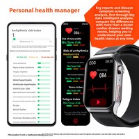 Montre connectée sportive en alliage F530 avec écran IPS, ECG, surveillance de la pression artérielle et du sommeil, pompe à air, étanche pour adultes, suivi de la forme physique