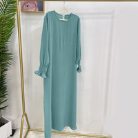 Multi Color Abaya 2024 Nouvelle Femme Vente en Gros Muslim Lady Long Sleeve Breathable Fancy Dress Palestinian Abaya