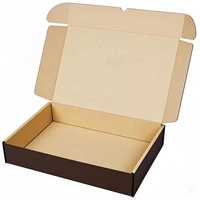 Boîtes d'expédition en carton ondulé personnalisées de luxe avec doublure en mousse, pelliculage mat, noir et violet bicolore pour emballage cosmétique haut de gamme