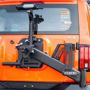 Accessori Auto Fuoristrada ZST, Supporto Universale Posteriore per Ruota di Scorta in Lega di Alluminio <span class=keywords><strong>Cromato</strong></span> Nero Autoadesivo MK - Product Image 3