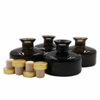 Flacon en verre diffuseur cylindrique CWM pour huiles essentielles – Personnalisable 100ml, 150ml, 200ml – Couleurs noir mat – Emballage pour parfums et huiles aromatiques givrées