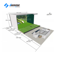 Simulateur de golf de réalité virtuelle d'intérieur, système de golf VR avec moniteur de lancement, machine de jeu de golf à vendre