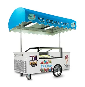 Customized Mobile Portable Ice Cream Cart Ice Cream Stand Vending Cart