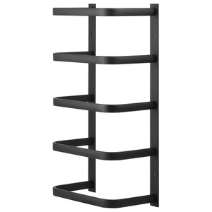 Modern <b>Black</b> Towel Rack Wall Mounted Bathroom Rack Towel Holder 5-layer Towel Shelf - Product Image 1