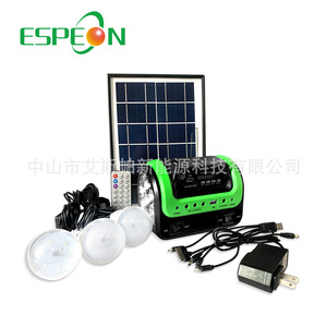 Solar Powered Music <b>Speaker</b> With FM Radio USB Charging <b>LED</b> Light For Camping Outdoor Use - Product Image 4