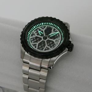 Montre de plongée automatique <span class=keywords><strong>Seiko</strong></span> NH35 pour homme, 41 mm, <span class=keywords><strong>bracelet</strong></span> solide en acier inoxydable 316L, cadran ajouré, résistante à l'eau 20 ATM - Product Image 3