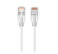 Câble réseau Ubiquiti Etherlighting 3 mètres blanc CAT6 haute vitesse mince UACC-Cable-Patch-EL-3M-W 2,5 Gbit/s PoE+++ RJ45