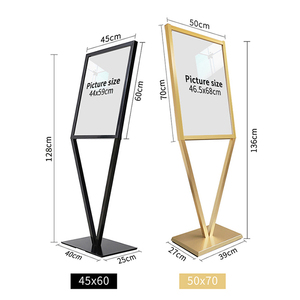 Support de sol en V pour affiches, cadre en aluminium inclinable à clipser, support de signalisation pour magasin, hall d'hôtel, salon professionnel - Product Image 3