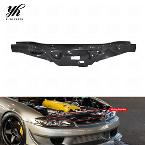Panneau de refroidissement en fibre de carbone OEM noir pour <span class=keywords><strong>Nissan</strong></span> S14A Silvia Kouki 200SX 240SX 1997-1998, <span class=keywords><strong>Garage</strong></span> Defend - Product Image 3