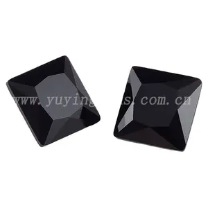big cubic zirconia stone black loose zircon rough gemstone
