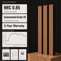 Panneaux acoustiques de luxe WINEGO Factory Wholesale, absorption sonore élevée, indice STC élevé, panneaux muraux en lattes de bois