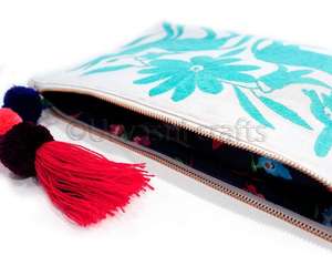 Trendy Bohemian Collection Embroidered <b>Womens</b> Clutch Purse <b>Bags</b> - Product Image 2