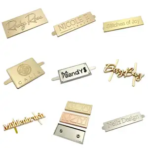 Chinese accessories supplier customized 3d logo flat back metal plate for furniture