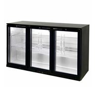 NE-300C trois portes en verre boissons bière affichage pas de gel coffre-fort serrure Triple Zone affichage numérique barre arrière refroidisseur avec 3 portes en verre