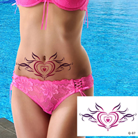 Autocollants de tatouage corporel temporaires sexy imperméables pour adultes, tatouages corporels sexy imprimés sur du papier durable