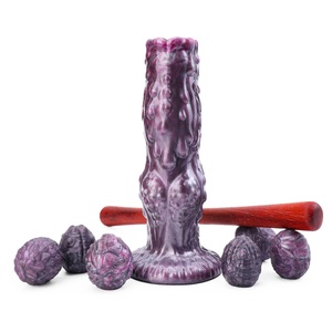 N-MR5310 Dragon Eggs Ovipositor <b>Dildo</b> Silicone Manuel Push Hollow <b>Dildos</b> for Laying Eggs Body Stimulation Sex Toys for Women Men - Product Image 2