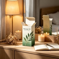 Boîte d'emballage d'huile de massage personnalisée de luxe, boîte en papier de qualité supérieure pour flacons d'huile de massage de 50 ml/100 ml