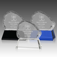 Trophée Noble Sales Star Iceberg avec base noire pour récompenses annuelles, reconnaissance d'entreprise, cérémonie d'affaires, souvenirs