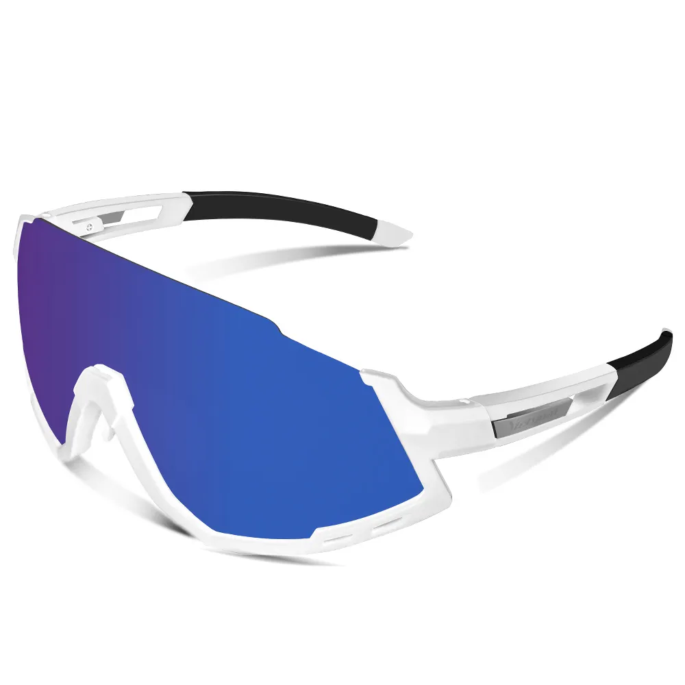 VICTGOAL Men UV400 Sports Sunglasses Polarized Cycling Glasses White TR90 Sports Eyewear