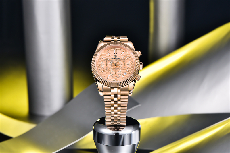 BENYAR acier inoxydable étanche sport Quartz hommes montre haut marque mode chronographe horloge de luxe Relogio Masculino