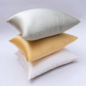 หมอนรองหลังผ้าไหมมัลเบอร์รี่สีพื้นขนาด 40 ซม. หมอนผ้าไหมออร์แกนิคสุดหรู 19/22/30 มอมเม่ ขนาดสั่งทำได้ พร้อมโลโก้ รูปทรงตามต้องการ ผ้าไหมเนื้อเดียว เงางาม - Product Image 1