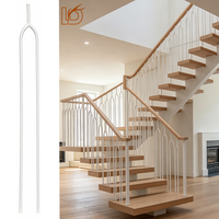 Prix d'usine Balustre en fer forgé blanc et noir, uni, droit, ovale, carré fendu, 1/2 pouce, pour rampe d'escalier
