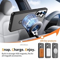 Coque de téléphone pour S26 S26+ S26 Ultra avec anneau rotatif à 360° compatible antichoc, fine et translucide en PC TPU