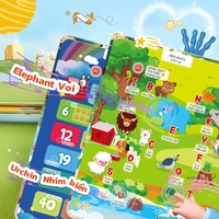 Livre audio en carton épais léger, son magique espagnol, matériaux écologiques OEM, vente en gros, faible MOQ, cadeau pour tout-petits et éducation à domicile