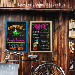 Tablero de escritura Led fluorescente 12 ''* 16'' intermitente iluminado <span class=keywords><strong>luminoso</strong></span> borrable mensaje pizarra letrero de neón con 8 bolígrafos fluorescentes - Product Image 5