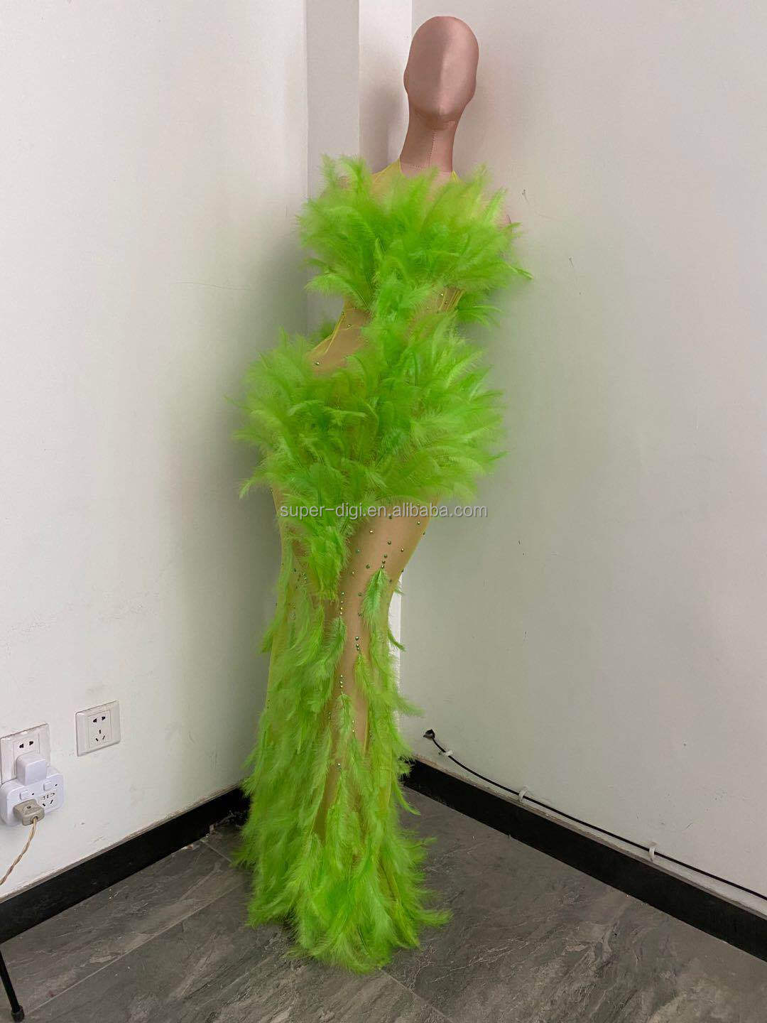 graduation dress melbourne LAPOINTE Lightweight Satin Dress With Feathers main image 1